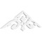 Ekena Millwork Pitch Whitman Architectural Grade PVC Gable Pediment, 36"W x 10 1/2"H x 1"P (7/12) GPP036X011X100WHI - alternate 1